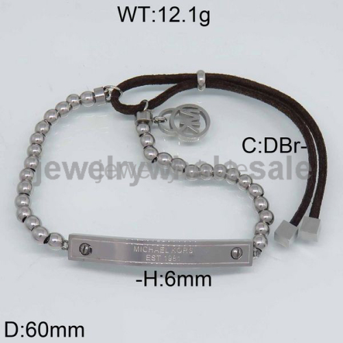 MK Leather Bracelet P108484vhmb-317