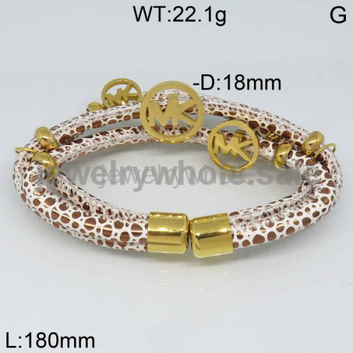 MK Leather Bracelet P108485vilb-317