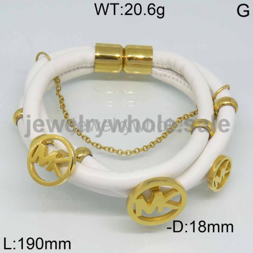 MK Leather Bracelet P108486vilb-317