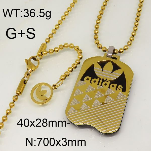 adidas gold necklace