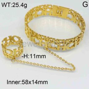 CHCH Bangle and Ring 6#--9#  PZ118669bkab-317