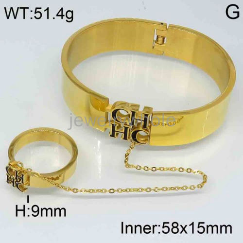 CHCH Bangle and Ring 6#--9#  PZ118670bkab-317