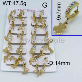 SS Bear Earrings  TE300763ajpm-665