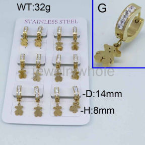 SS Bear Earrings  TE300823vihb-423