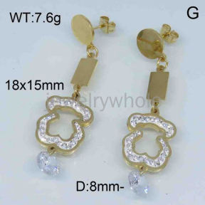 SS Bear Earrings  TE300866ablb-450