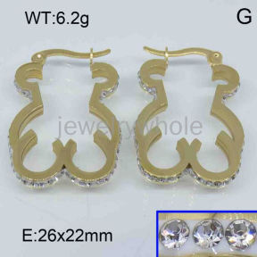SS Bear Earrings  TE300951vhmv-317