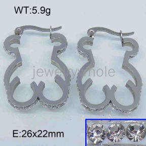 SS Bear Earrings  TE300953ahlv-317