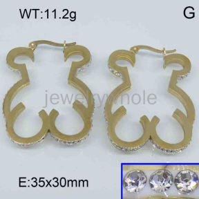 SS Bear Earrings  TE300956vhmv-317