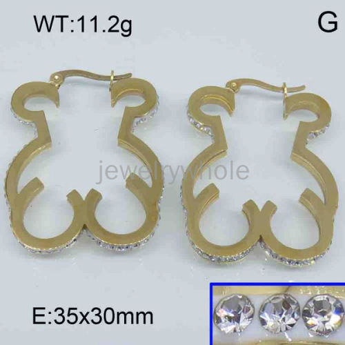 SS Bear Earrings  TE300956vhmv-317