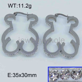 SS Bear Earrings  TE300957ahlv-317