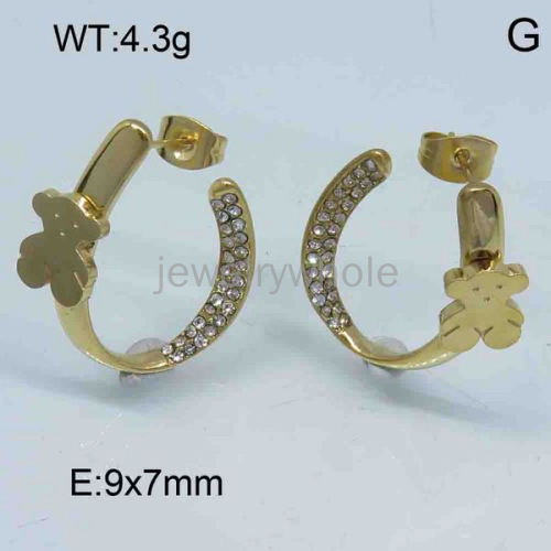 SS Bear Earrings  TE300964vhmv-317