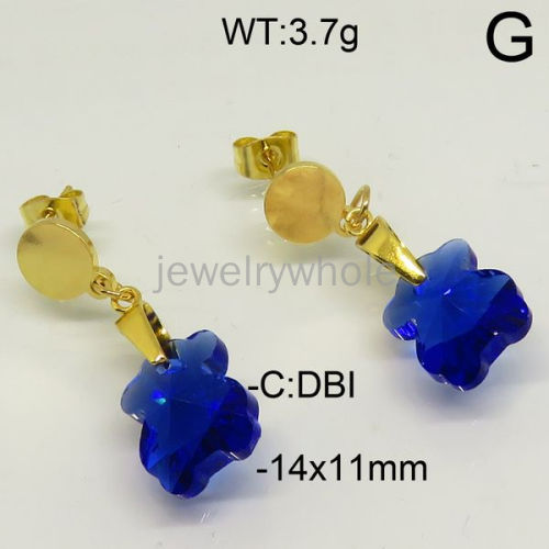 SS Bear Earrings  TE600455aajo-450