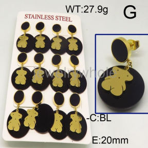 SS Bear Earrings  TE600482alka-488