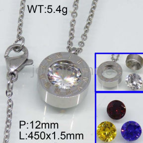 SS Necklaces  TN300260bhva-617