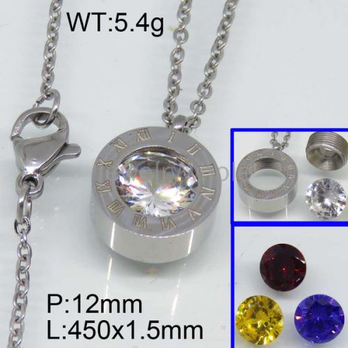 SS Necklaces  TN300260bhva-617