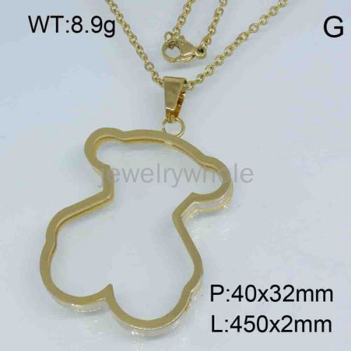 SS Bear Necklaces  TN300667bhva-377