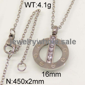 SS Necklace  TN400039bhva-322