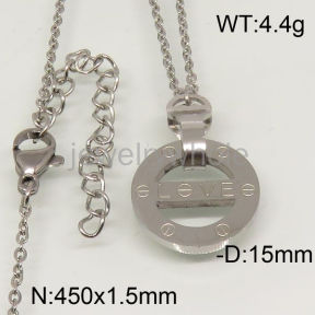 SS Necklace  TN600127bbov-493