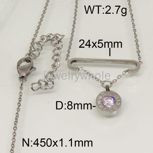 SS Necklace  TN600129bbov-493