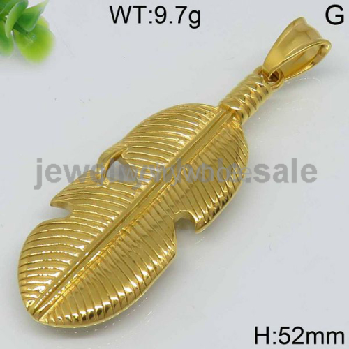 Ordinary Leaf Gold Plated Pendant 4222262456vhib