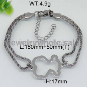 Wholesale Market Silver Color Bear Bracelet  4423932383vbov