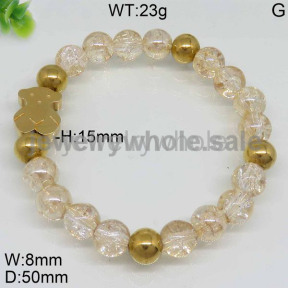 Unique Design Golden  Green Bead Chain Koala Design Bracelet 4443781406vhjb