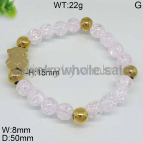 Classic Style Golden  White Bead Chain Koala Design Bracelet 4443781407bhjb