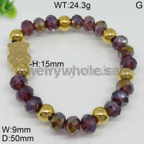 Occasion Golden Red Crystal Bead Chain Koala Design Bracelet 4443781413vhbv