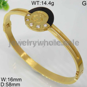 Glamorous Gold Round Bangle 4743171355vibv