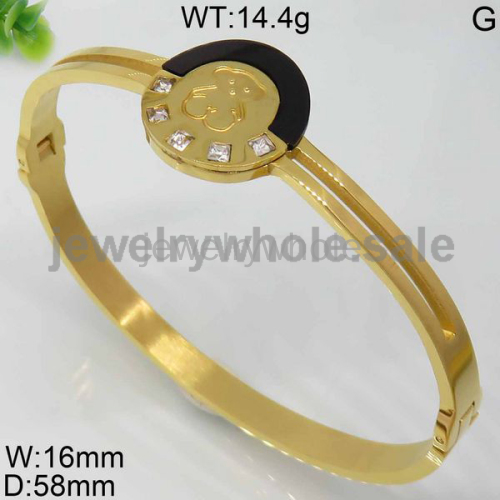 Glamorous Gold Round Bangle 4743171355vibv