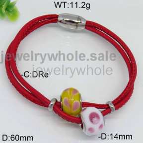 Charming Comely Leather Style Red Color Bangle  4744501279bbob