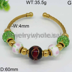 Attractive Beads Gold Plated Bangle 4744601449vhmb