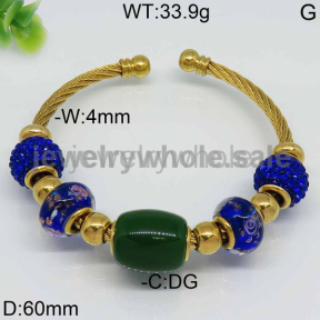 Newest Beads 4Mm Width Gold Bangle For Woman 4744601450vhmb