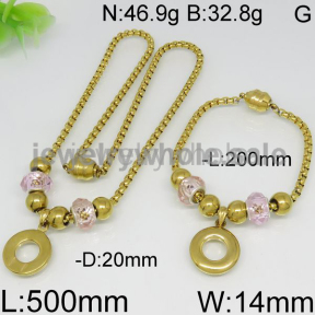Opulent Beads Magnetic Open Gold Jewelry Set 5904579885viia