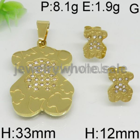 Hot Sell Gold Bear Jewelry Sets 5904809777vhja