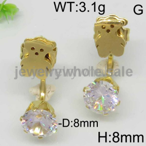 Lovely Bears Crystal Style Ss Earrings  6343173261vhia
