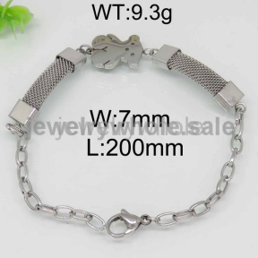 Little Bear Silver Color Stainless Steel Bracelet  6423172312vhma