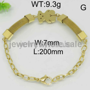 Situable Bear Gold Plating Bracelet In Market  6423172313vhoa