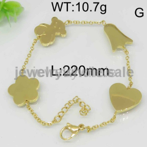 Beautiful Design Stainless Steel Gold Bracelet  6423172314ahov