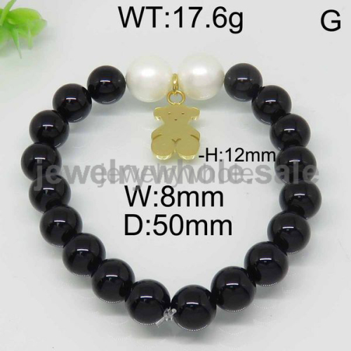 Endearing Retro Style  Bear Bead Bracelet 6443081837ahaa