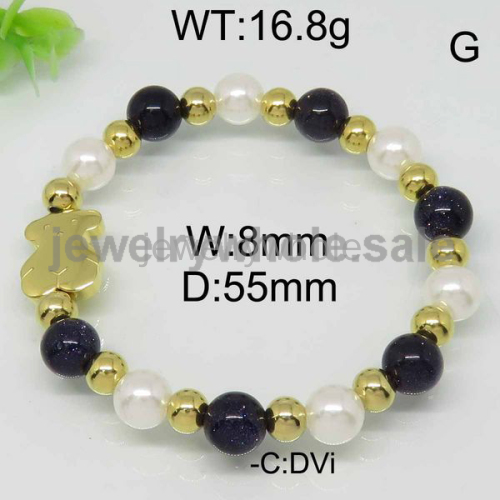 Glittering  Bear Bead Bracelet 6443081842vhaa