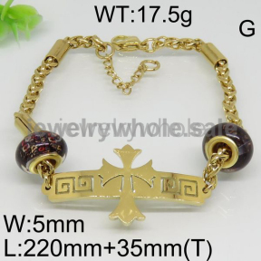 Beautiful Black Beads Gold Plated Bracelet 6444762212vhia