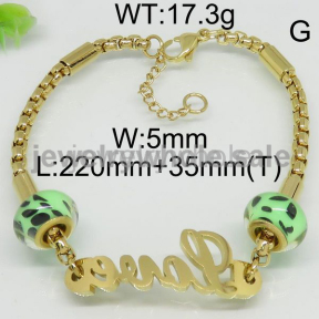 High Class Ss Material Gold Bracelet  6444762237vhia