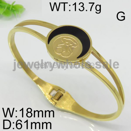 Gold Bear Bangle Simple Style 6733170523viaa