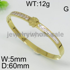 Gold Bear 60MM Stainless Steel Bangle 6744341171viha