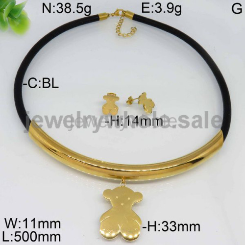 Cute Black And Gold Jewelry Set 7903175614vjbv