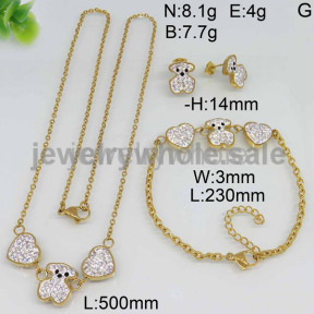 Adorable Gold Heart Jewelry Set 7903175615vkob