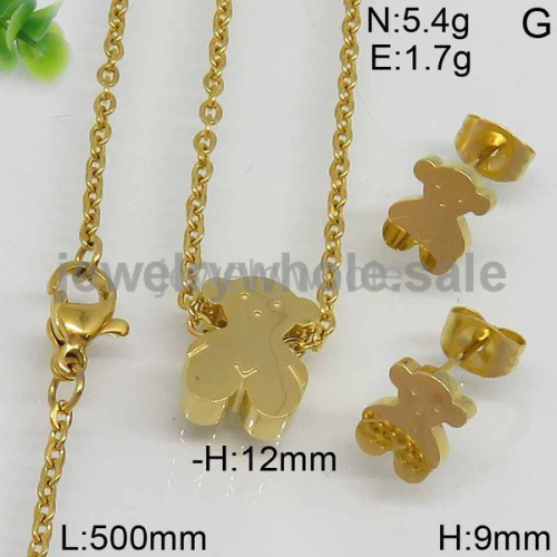 Pretty Cute Gold Jewelry Set 7903175618bhlb