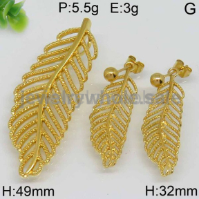 Leaf Shape Most Hot Sell Jewelry Sets In Gold  7904116302vihb