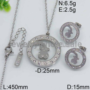 Steel Bear Sets For Woman As Gift Hot Sell Stainless Steel Jewelry Sets 7904346000vhpb